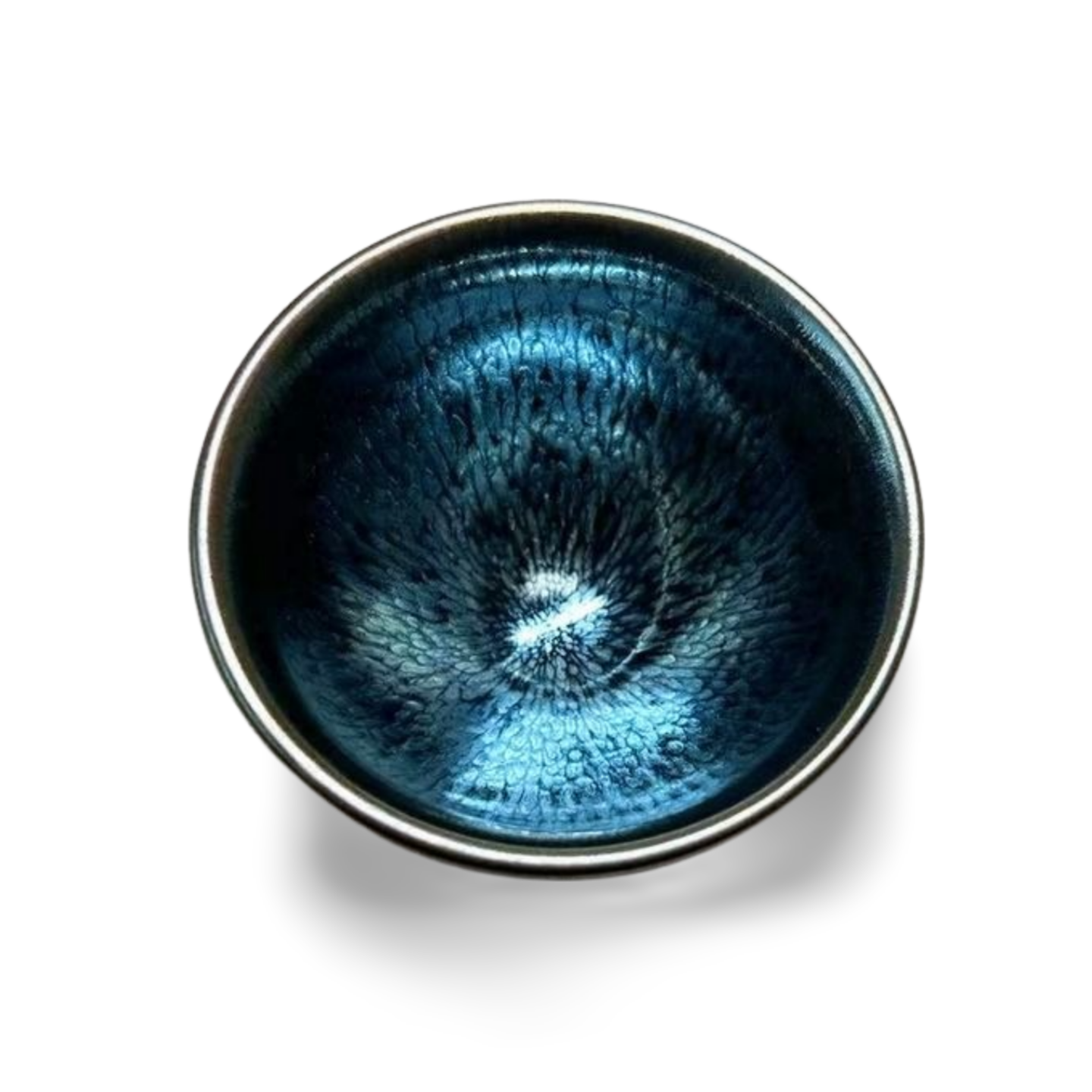 Rare Gold Jian Zhan Teacups with 24K Gold Leaf Accents and Certificate of Exclusivity