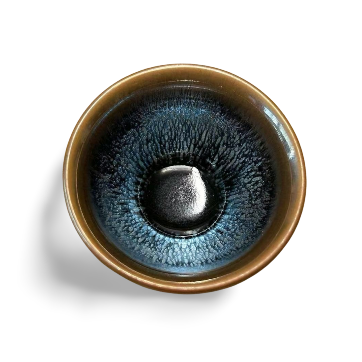 Rare Gold Jian Zhan Teacups - 24K Gold Leaf Accents | Certificate of Exclusivity