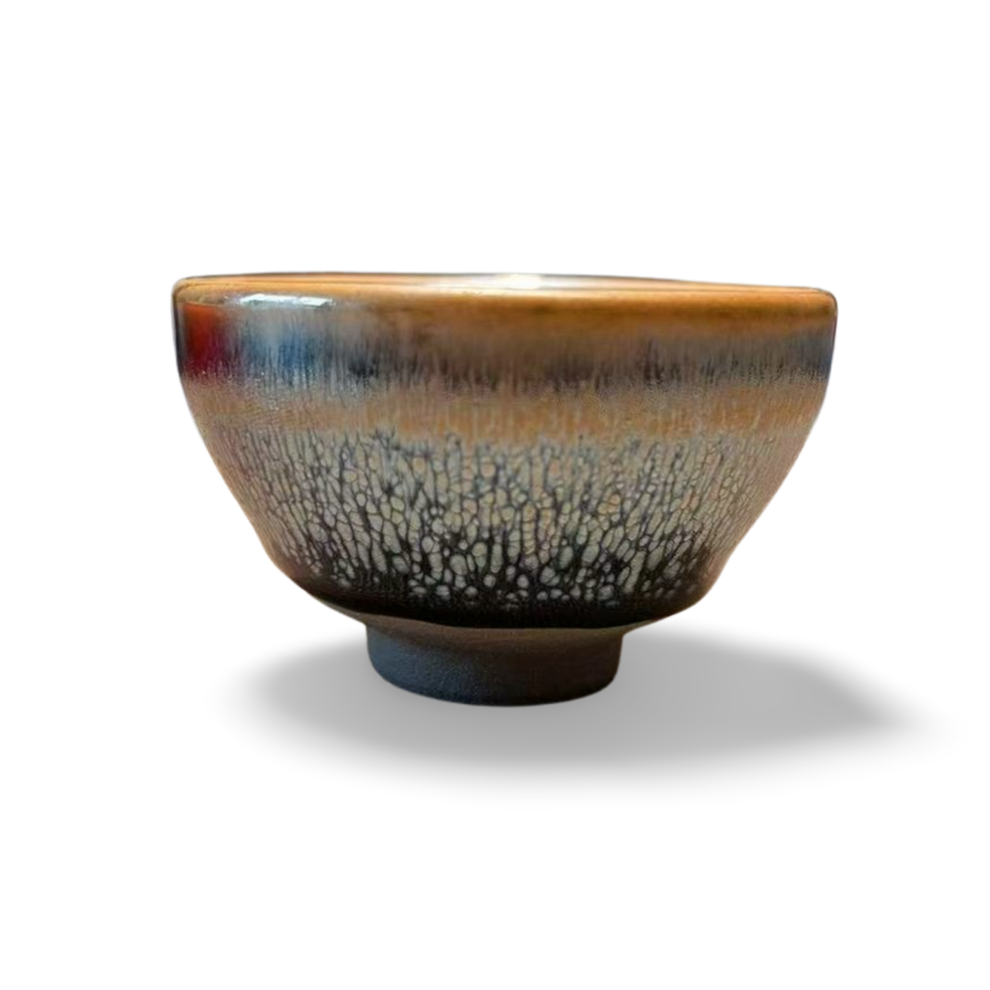 Rare Gold Jian Zhan Teacups - 24K Gold Leaf Accents | Certificate of Exclusivity