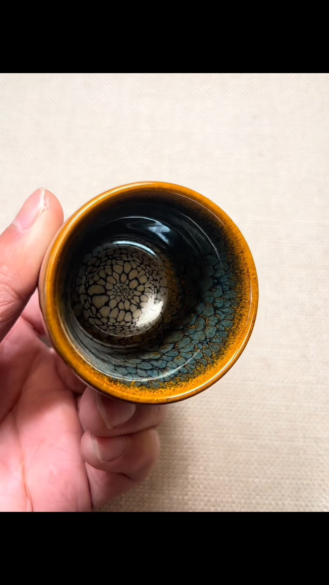 Black Porcelain Jian Zhan Cups with Metallic Shine